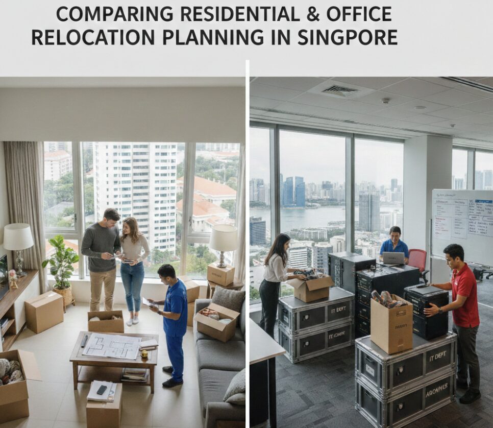 Comparing residential and office relocation planning in Singapore