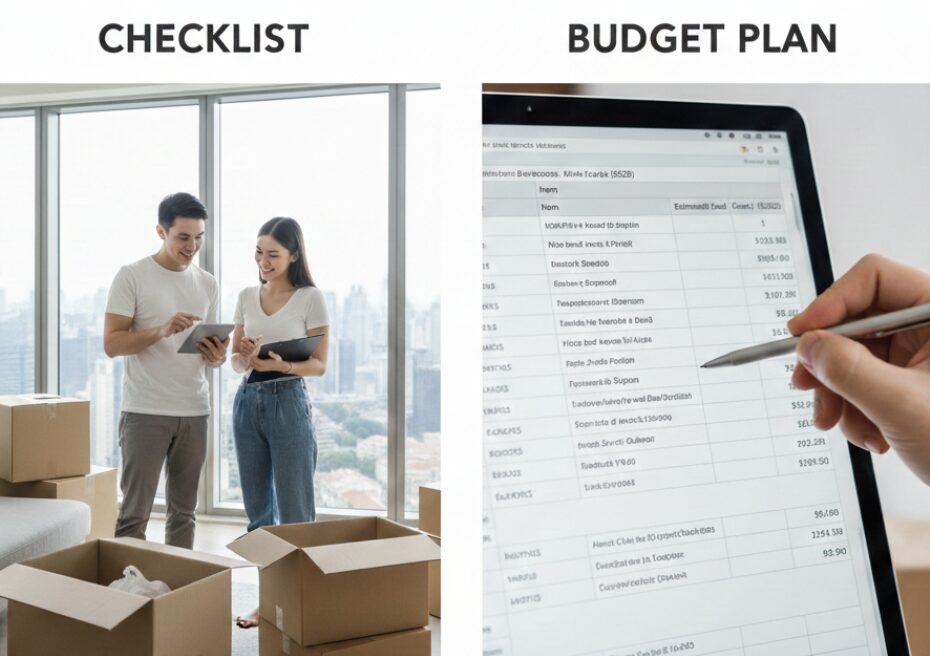 Preparing a checklist and budget plan for a move in Singapore